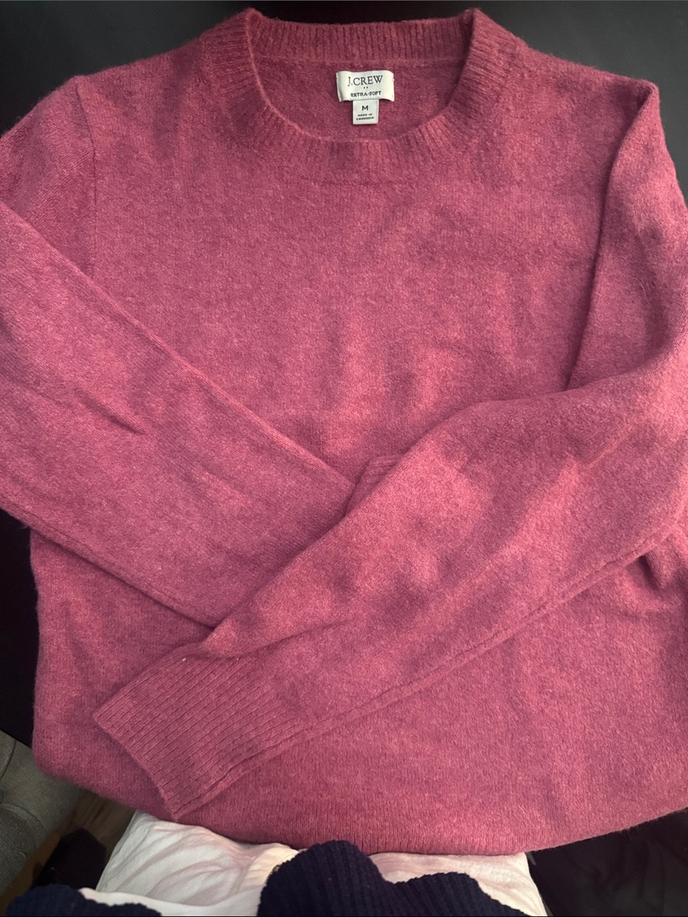 J. Crew Rose-Pink Crewneck Sweater